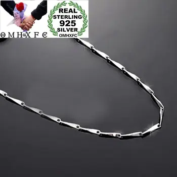 

MHXFC Wholesale European Fashion Woman Female Party Wedding Gift Melon Seed Triangle 925 Sterling Silver Chain Necklace NL204
