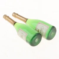 Set of 4 Champagne Bottles 1:12 Mini Ornaments for Dolls House 1