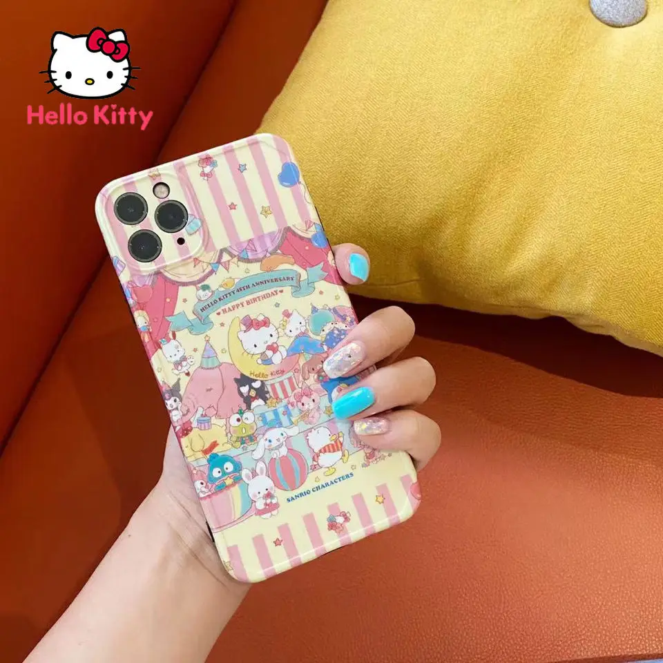 Чехол Hello Kitty для iPhone 6S/7/8P/X/XR/XS/XSMAX/11/12Pro/12mini Phone Blu-ray мягкий чехол | Мобильные