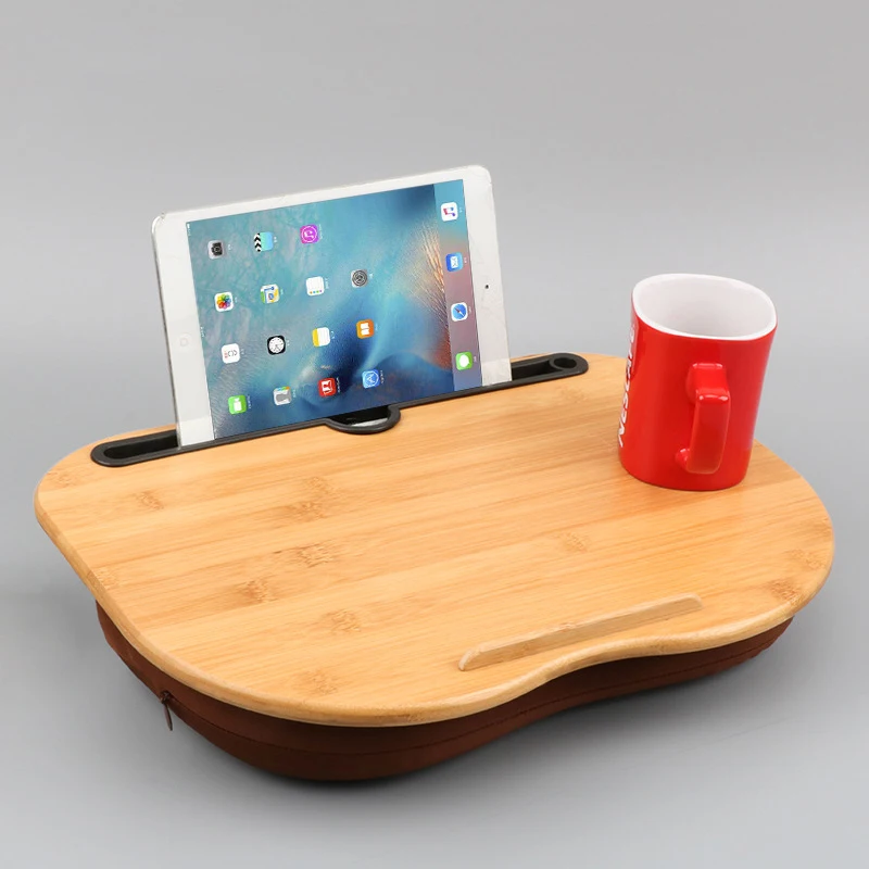 

Memory Foam Lap Desk with Phone Holder and Device Ledge for Laptops Portable Couch Bed Table TV Tray for Food Fits Computers