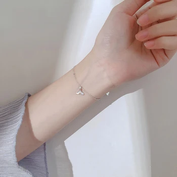 

LISM Shine Sparkling Cubic Zirconia Mermaid Tail Bracelet For Women Girl 925 Sterling Silver Fashion Personality Jewerly