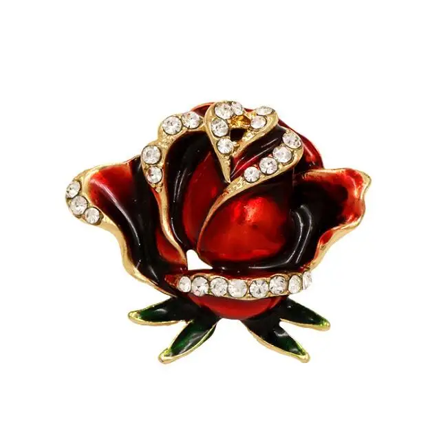 

Vintage Brooch Pins Costume Jewelry Brooches Rhinestone Flower Pin Women Accessories Jewelry Painted Brooch Garments