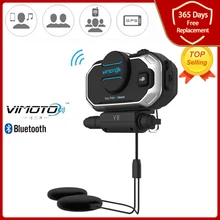 Easy Rider Vimoto V8 Motorrad BT Sprech Motorrad Bluetooth Helm Intercom Stereo Headset für Handy GPS 2 Funkgeräte