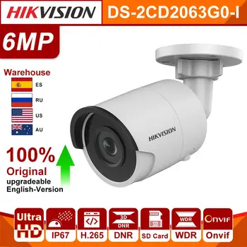 

Original Hikvision IP camera Network Camera 6MP DS-2CD2063G0-I Fixed Bullet POE security camera with SD Card Slot ONVIF H.265