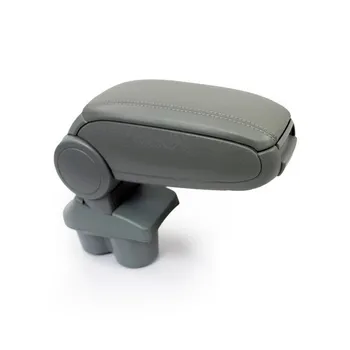 

Gray Leatherette Center Console Storage Box Armrest for Opel Corsa E 2015 +