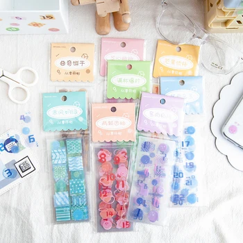 

VanYi 8Pcs/lot From Scratch PET Diary Stickers Scrapbooking Creative Digital DIY Book Planner Bullet Journal Doodling Stationery