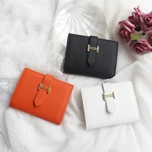 Genuine Leather Women's Wallets Made Of Leather Luxury Design Women's Purse Fashion Card Holder Short Wallet Clutch Money Bag 