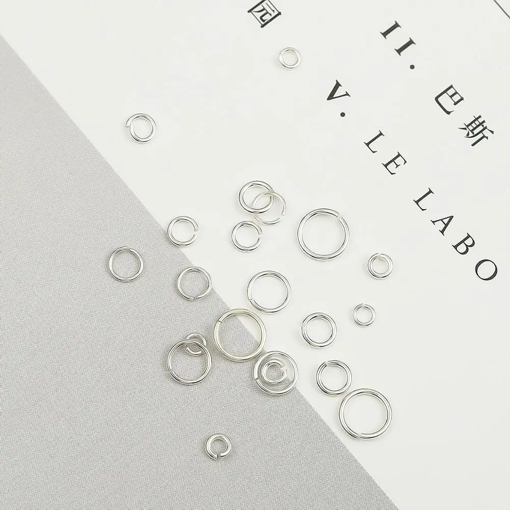 20pcs Genuine Real Pure Solid 925 Sterling Silver Open Jump Rings Split Ring For Key Chains Jewelry Making Findings Accessories images - 6