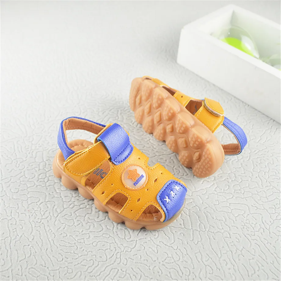 Summer Boys Sandals Children's Shoes Toddler Cute Cartoon Anti-slippery Cut-outs Boys Shoes Kisd Falt with Fashion Sandals