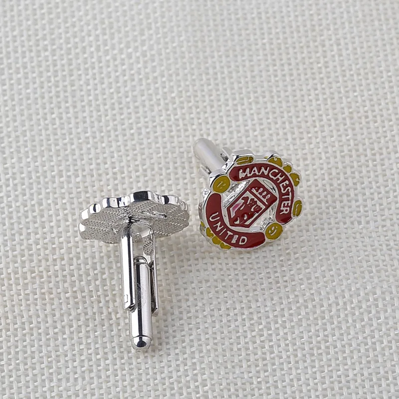 Модные запонки с логотипом футбольного клуба для фанатов «Манчестера Юнайтед», костюм, рубашка, рукав, памятные подарки на праздник
