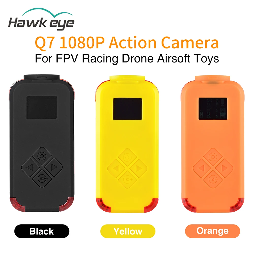 

Good Quality Hawkeye Firefly Q7 120° Wide Angle 1080P WiFi FPV Action Sport Camera For FPV Racing Drone Airsoft