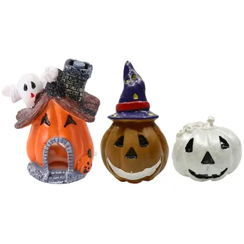 

3Pcs Artificial Aquarium Pumpkin Adornment Aquarium Decorations Resin Ornament Underwater Plants Decor for Fish Tank Aquarium De