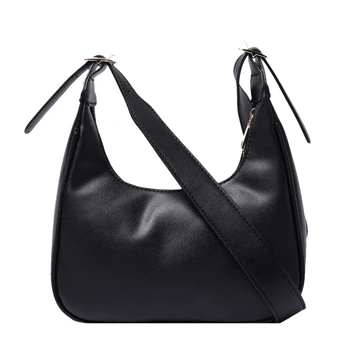 

Fashion Hobos Shoulder Bag Women Classic Texture Creative Design Chic Leisure Leather Female Pure Casual Crossbody Handbags