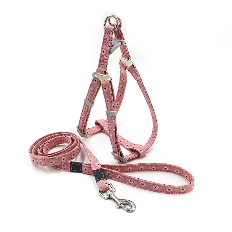 No-Pull-Dog-Harness-Set-with-1-2m-Dog-Leash-Size-Adjustable-Canvas-Print-Harness-for (3)