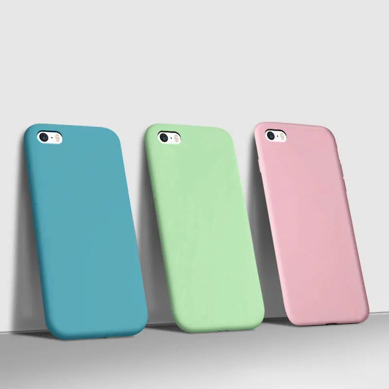 Чехол Funda для iphone 5 6 7 plus Роскошный Матовый ТПУ Мягкий силиконовый чехол телефона 8