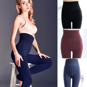 

Winter New Women Leggings Warm Wear High Waist Plus Velvet Thickening Abdomen Stepping Pants