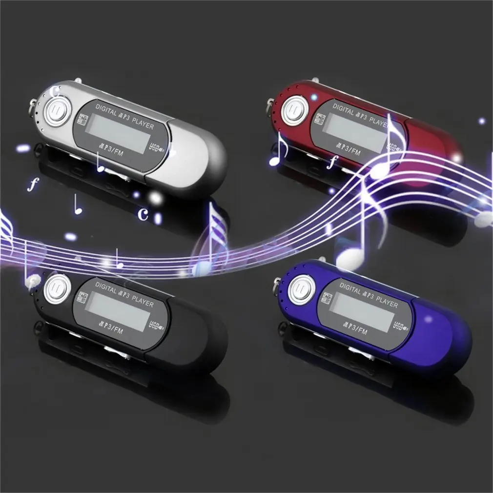 Мини флеш-диск USB 2,0 высокоскоростной передачи ЖК-дисплей MP3 музыкальный плеер подсветка на ЖК-дисплей обеспечивает четкий дисплей 3 цвета