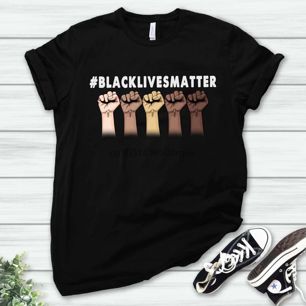 Футболка BlackLivesMatter Make расизм неправильно снова анти футболка унисекс с уважением