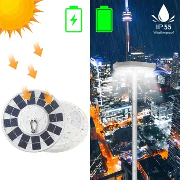 

128LED Super Bright Solar Powered Garden Light Waterproof Daylight Solar Flagpole Light Outdoor Camping Security Lamp Yard