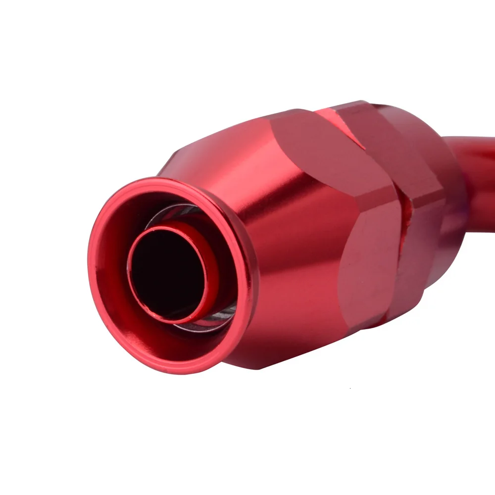 SPEEDWOW AN8 Универсальный PTFE шланг Конец 8 AN 0/45/90/180 градусов адаптер алюминиевый фитинг для PTFE масло топливная линия красный+ синий