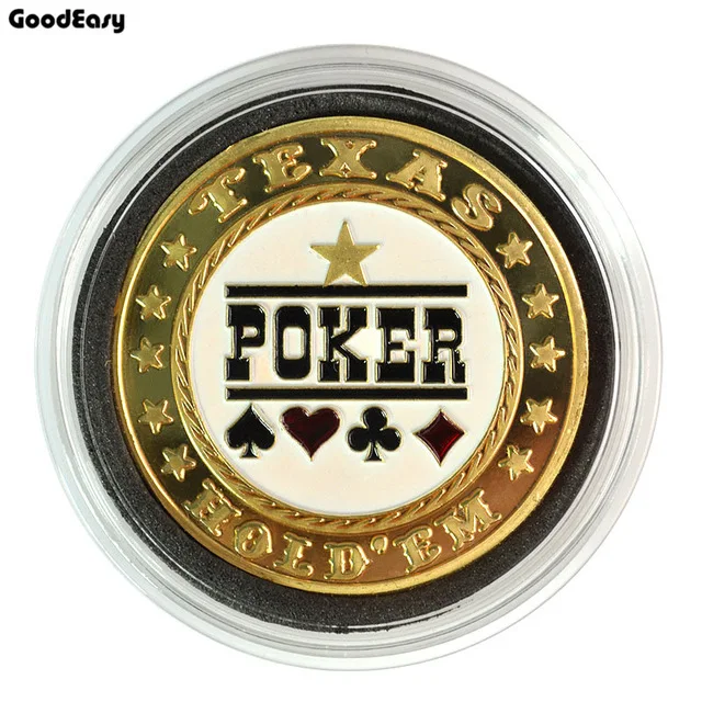 POKER Горячее качество Покер карта защита металлический жетон монета с пластиковой крышкой Техасский покер чип набор покер Лас-Вегаса Кнопка игры - Цвет: POKER