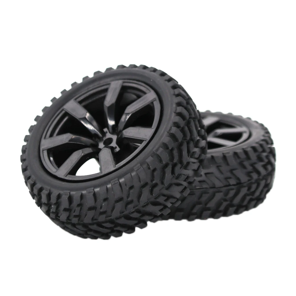 2x Tire Tyres Rubber For 1/16 RC Car Racing Truck Parts DIY Accessories