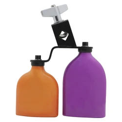 Double Sambago Bell Latin Music Cowbell Percussion Instrument High Low Sound Wooden Fish Cow Bell Knocker Drum Part Accessories