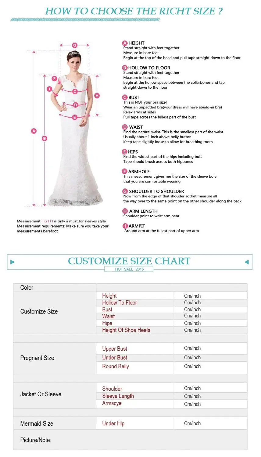 Wedding Dress Train Lengths Chart