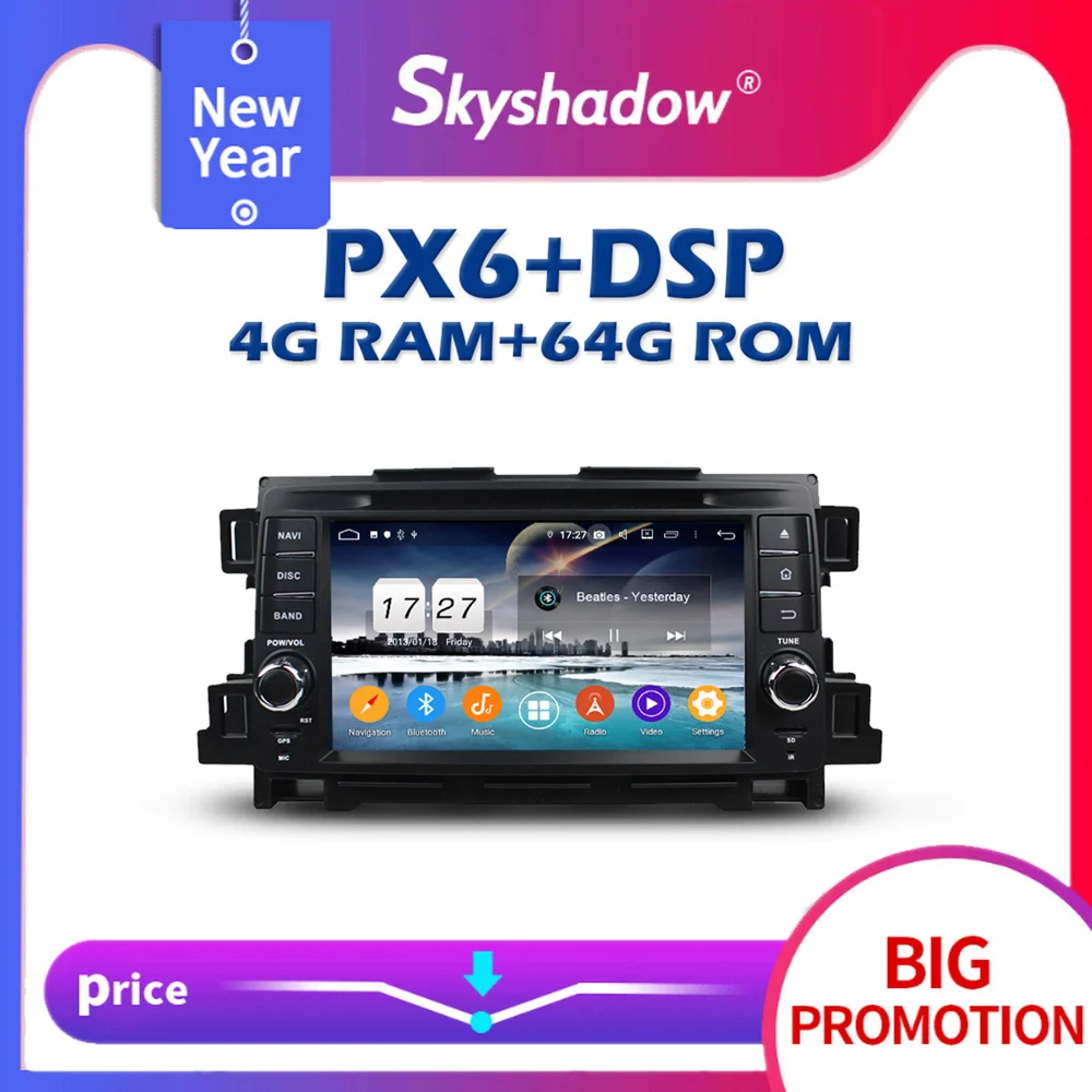 PX6 Автомобильный мультимедийный dvd плеер DSP IPS Android 10 0 4G + 64G GPS карта RDS Авторадио wifi