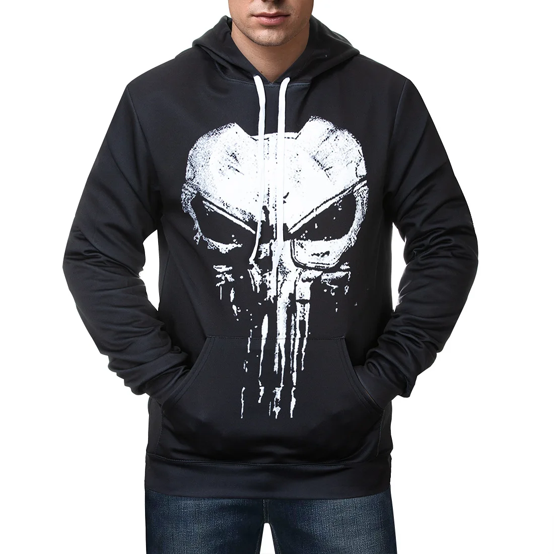 

New 3D Demon Skull Printing Men's Suit and Hat Guard Clothes for Sports, Leisure and Fitness Outdoor