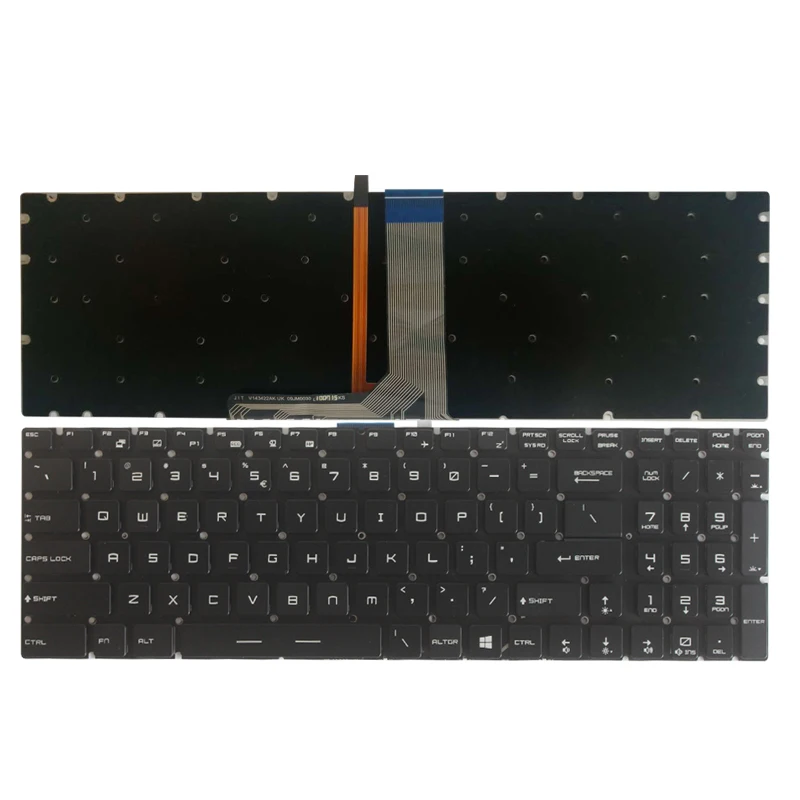 Teclado do Portátil dos Eua para Msi Teclado dos Eua Novo 6qf 6ql Ge72 6qc 6qd 6qe - Imagem 2