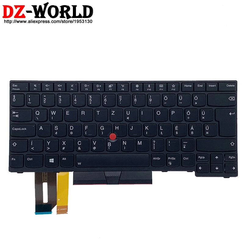 

New Original HU Hungary Backlit Keyboard for Lenovo Thinkpad E480 E490 T480S L480 T490 T495 L380 L390 Yoga L490 P43s Laptop