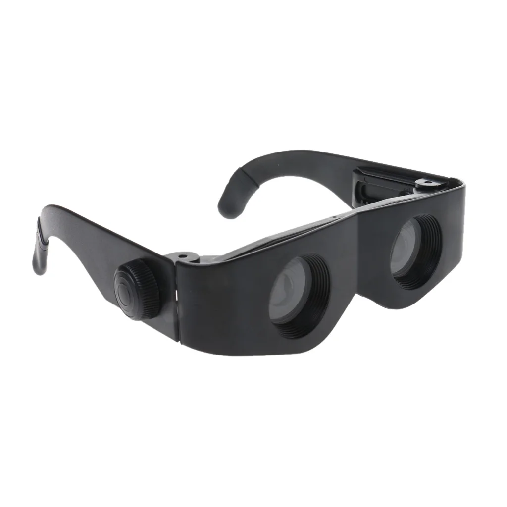 Eyeglasses Style Black Frame Magnifier Telescope Binoculars for Fishing