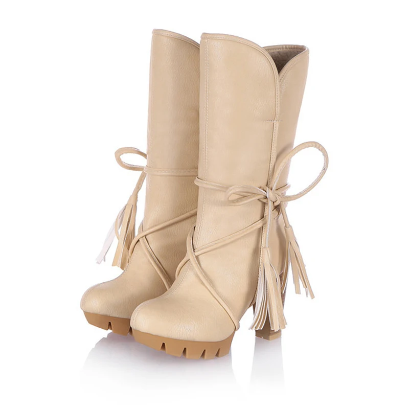 

Super high-heeled strap warm fashion snow boots waterproof platform height 2.5cm women's boots
