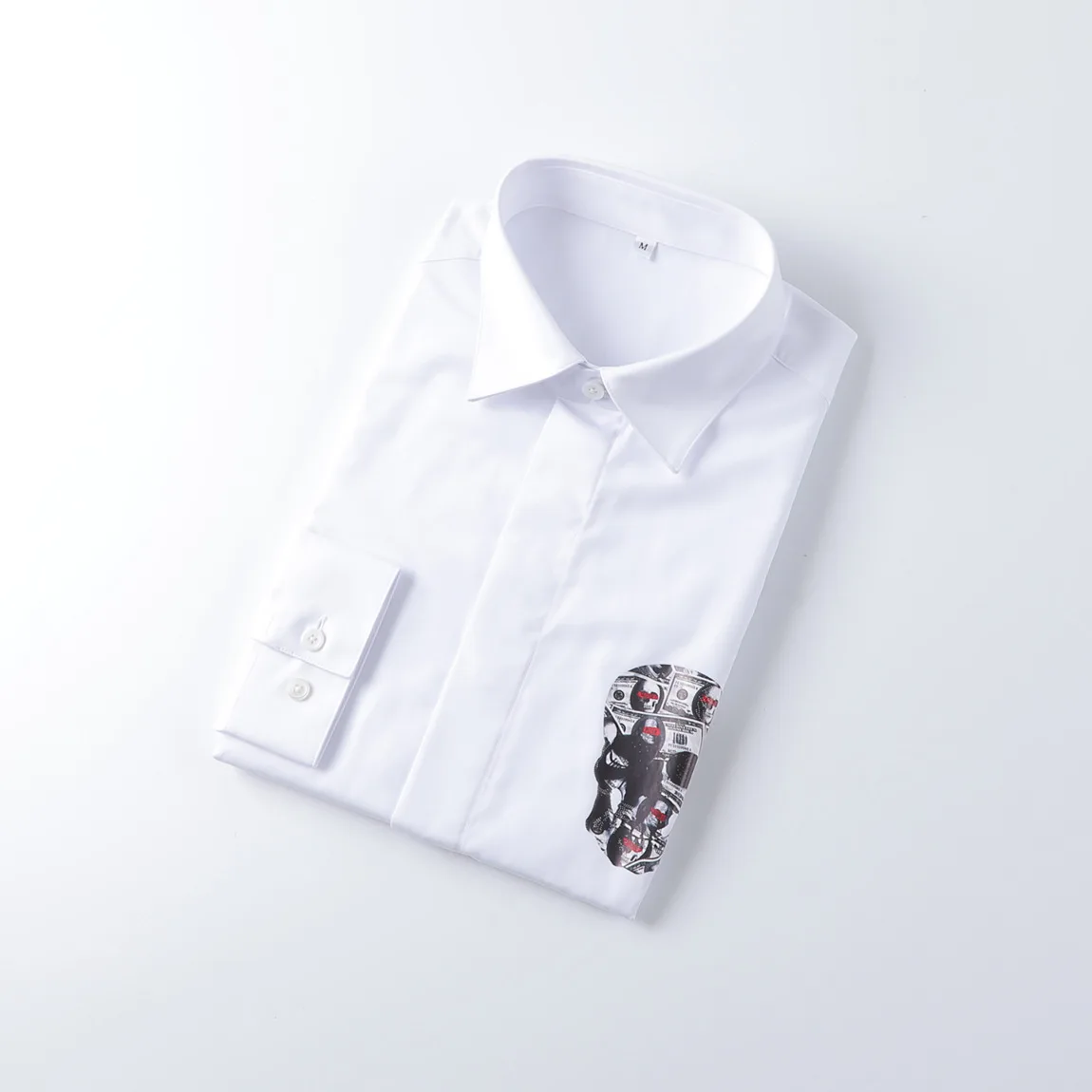 Рубашка из чистого хлопка для мужчин,, длинный рукав, тонкая, Chemise homme, однотонная, брендовая, деловая, мужская, рубашка, плюс размер, черно-белая одежда