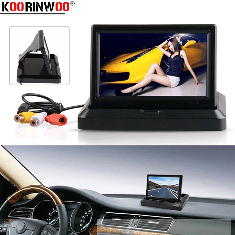 Система парковки автомобиля Koorinwoo цветной складной монитор 4 3 дюйма TFT LCD + CCD