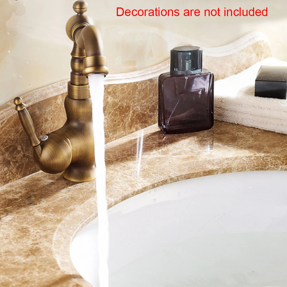 

Easy Install Washbasin Multifunction 360 Swivel Antique Brass Mixer Tap Bathroom Kitchen Faucet Solid Retro Home Accessories