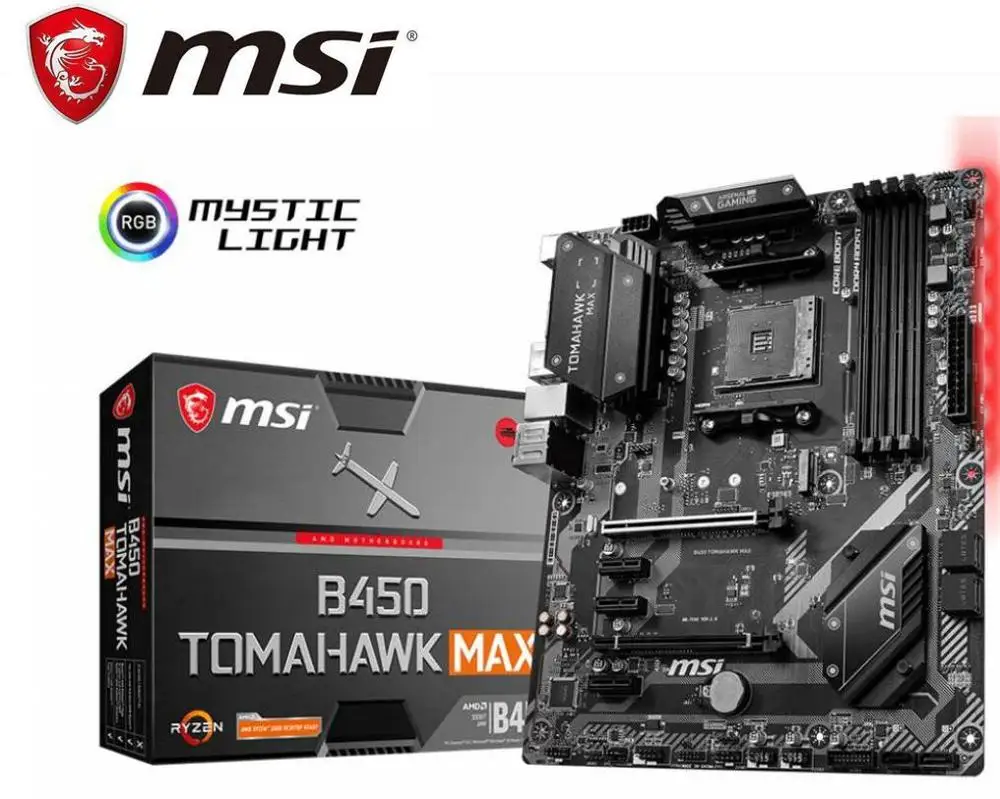 ^*Best Offers New MSI motherboard b450 tomahawk max amd ryzen 3rd cpu am4 gaming M.2 USB 3.1 4xDDR4 Crossfire ATX b450 brand mainboard