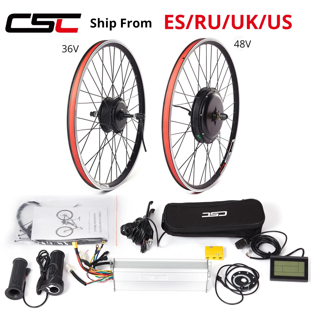 Electric Bike Conversion Kit 20-29 Inch 700c Ebike Conversion Kit 36v 250w  48v 1000w 1500w Front Rear Bicycle Hub Motor Wheel - Electric Bicycle Motor  - AliExpress