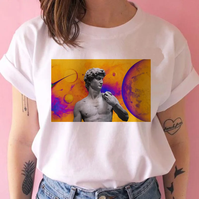 vaporwave aesthetic t shirt women korean grunge ulzzang tshirt kawaii 90s harajuku t-shirt female streetwear japanese top tee