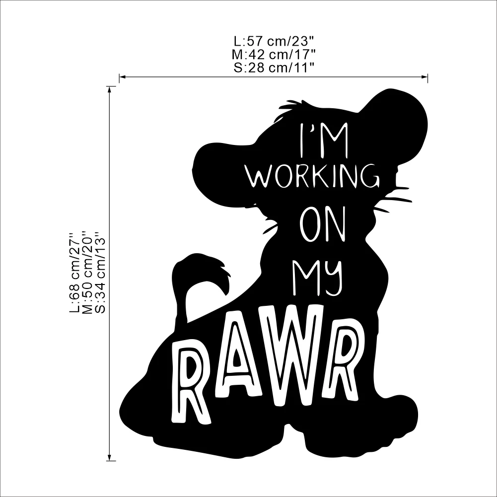 ディズニー素敵なシンバステッカーライオンキング壁シンバの壁男の子ルームレイレオンカールビニール Wall Stickers Aliexpress