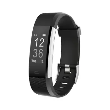 

ID115 Plus Color Screen Smart Band Heart Rate Blood Oxygen Monitoring Waterproof Sports Bracelet Black