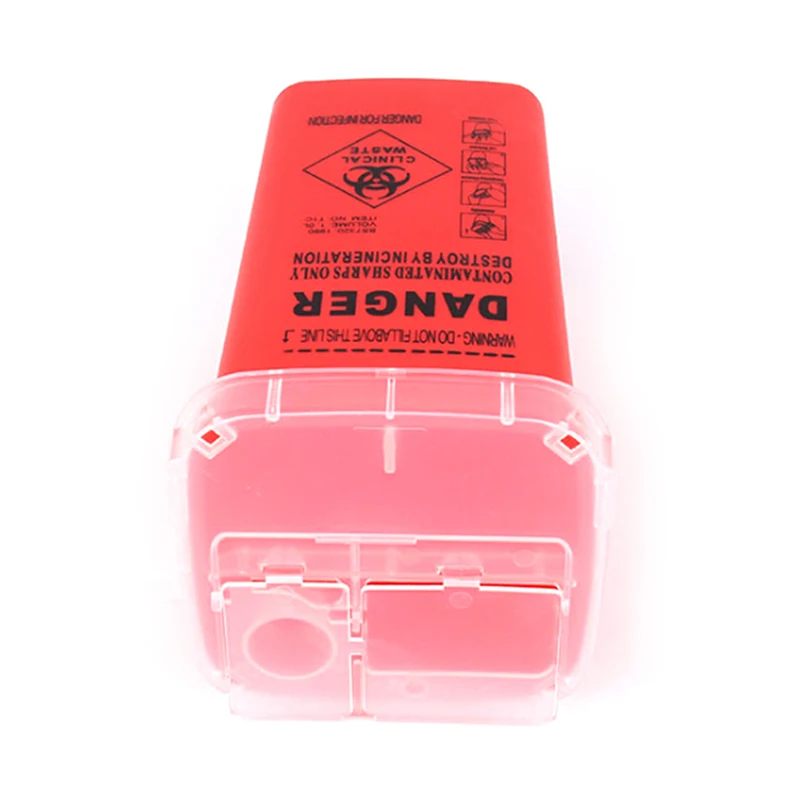 1L Capacity Sharps Container Medical Needles Bin Tattoo Piercing Needles Disposal Collect Box Tattoo Artist Waste Box