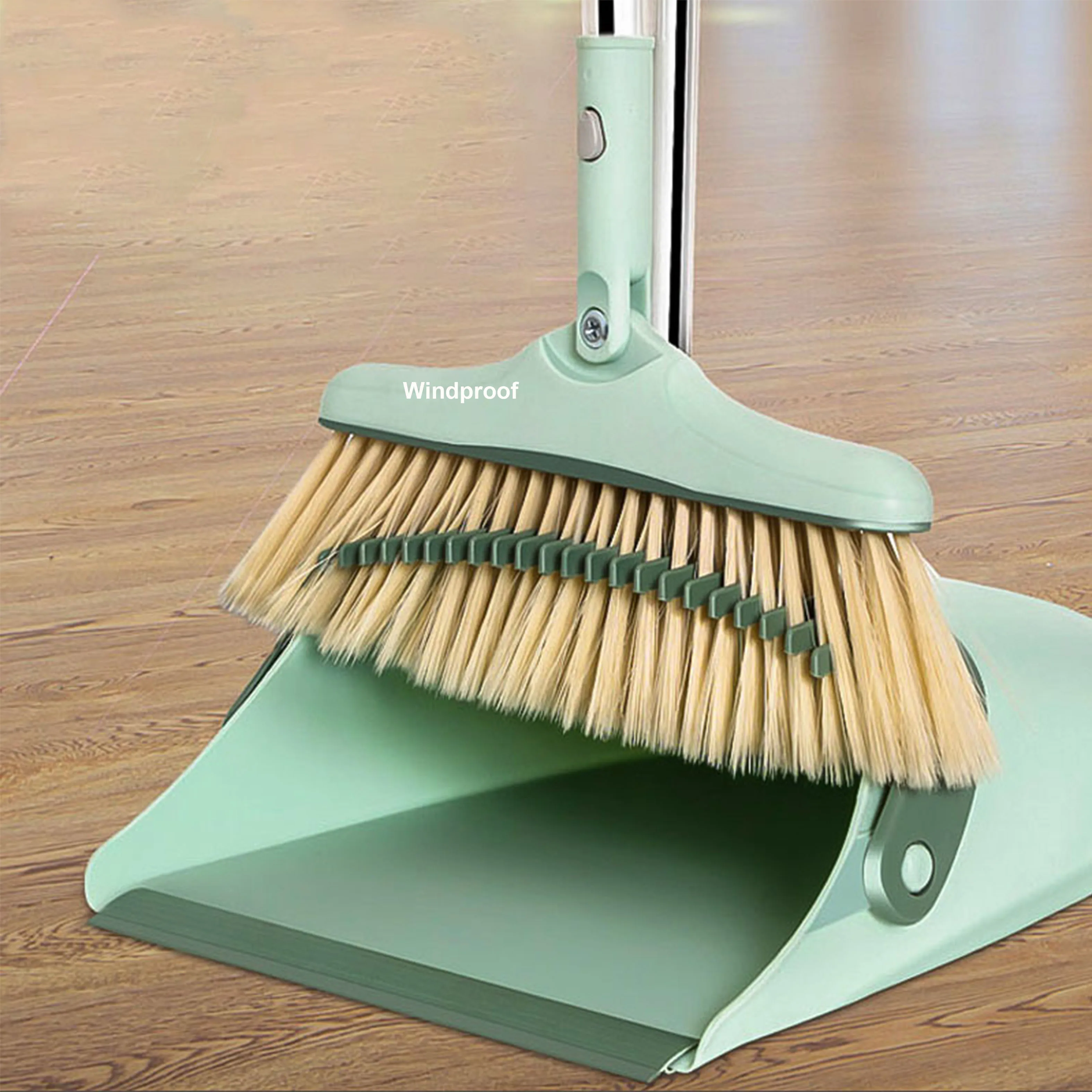 Soft Hair Foldable Broom Dustpan Suit Plastic PP Multifunction