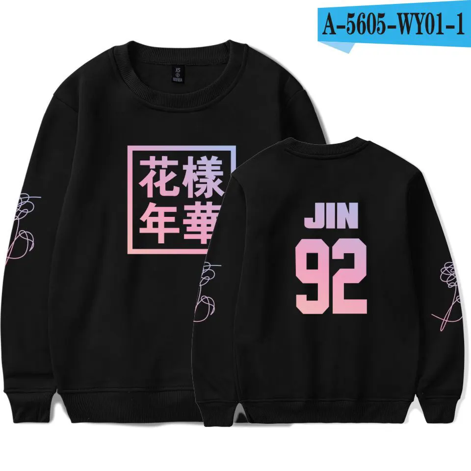 Хип-хоп пуловер одежда kpop толстовка с капюшоном для женщин Love Young Forever Bangtan мальчиков монолитная Толстовка - Цвет: Black