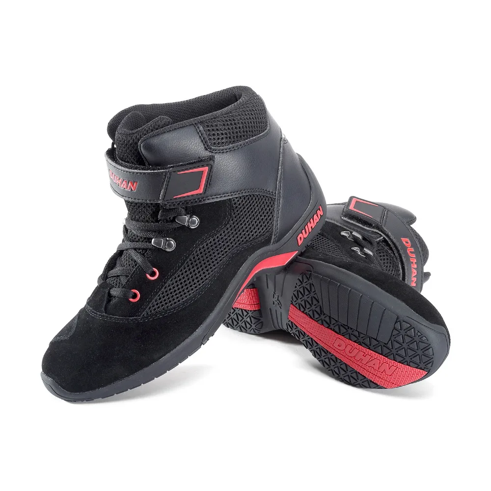 DUHAN Motorcycle Touring Breathable Boot Moto Riding Top Cow Leather Boots Motorbike Biker Chopper Cruiser Ankle hiking Shoes | Автомобили
