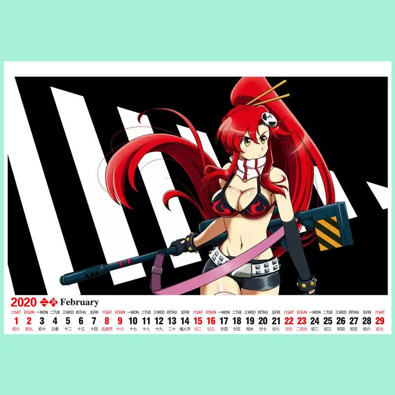 Anime Calendar Tengen Toppa Gurren-Lagann Simon kamina Desktop 13 Pages New Year Gift