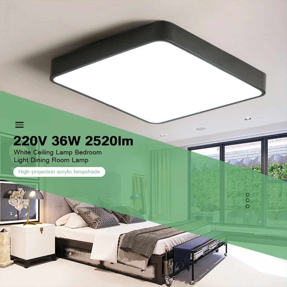 220V 36W 2520lm белый Потолочный светильник для спальни, столовой, светильник