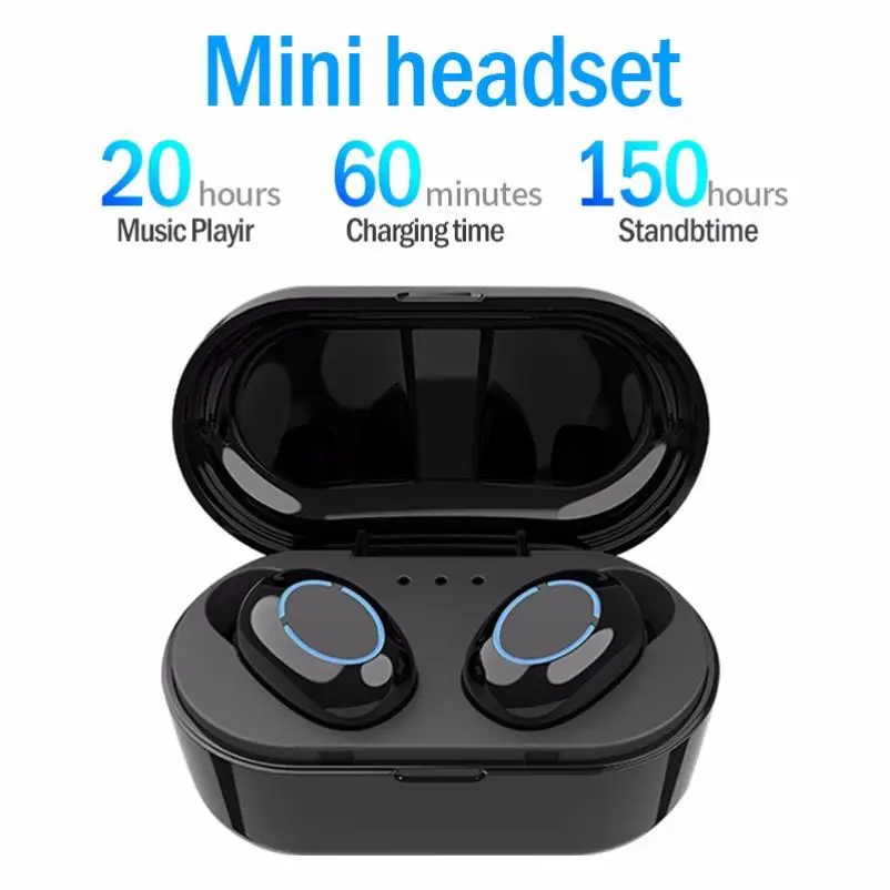 

Mini Stealth Bluetooth Headset Automatically Connect Bluetooth Pairing Earbuds Lightweight Portable Earphone with Charging Case