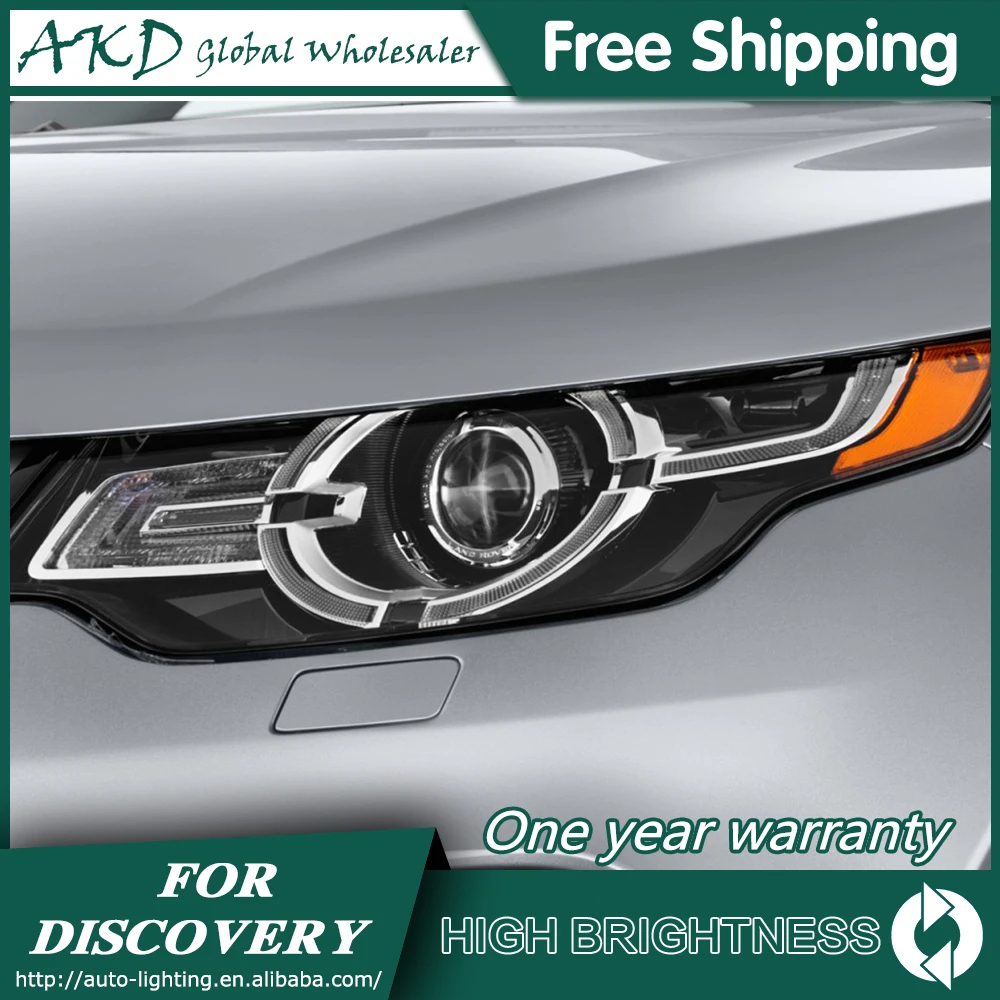 Светодиодные фары для автомобиля Discovery, Freelander 16-19 DRL Габаритные огни налобный фонарь светодиодный Bi Xenon лампы Противотуманные фары, аксессуары для автомобиля